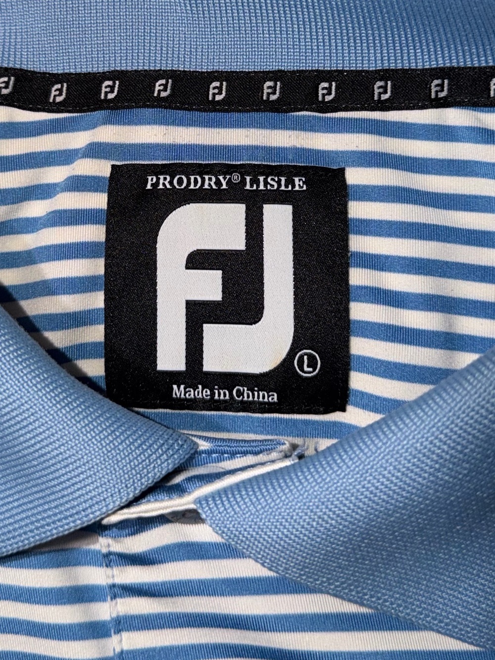 FootJoy FJ *Titleist* striped stretchy wicking golf ⛳️ polo shirt - men’s L - Picture 4 of 4